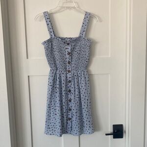 Sienna Sky Light Blue Floral Mini Dress